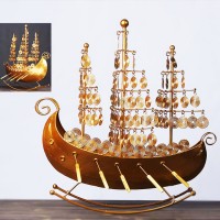 Best selling wrought gold sailboat home decoration for high quality