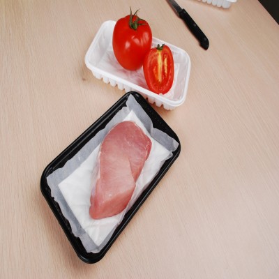 153mmX100mm Black Disposable Food Meat Blood Water Absorbent Wholesale Direct Absorbent chicken diaper From China