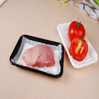 153mmX100mm Black Disposable Food Meat Blood Water Absorbent water super absorbent polymer meat diaper