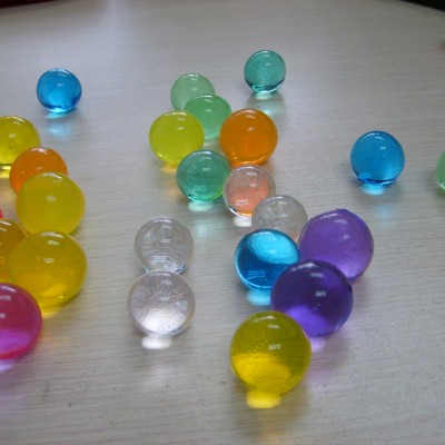 round shape crystal soil rainbow pearl